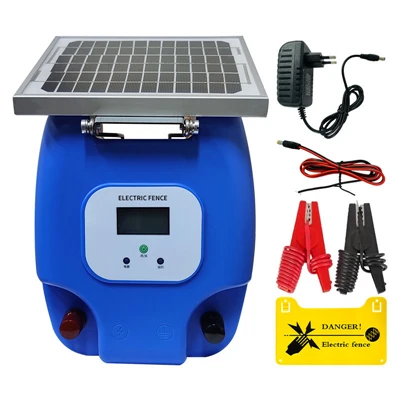 Solar Electric Fence Energizer z LCD|Wodoodporna ładowarka elektryczna dla gospodarstw i rancza